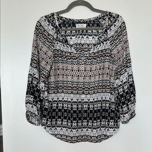 Velvet by Graham & Spencer Patterned 3/4 Sleeve Tunic